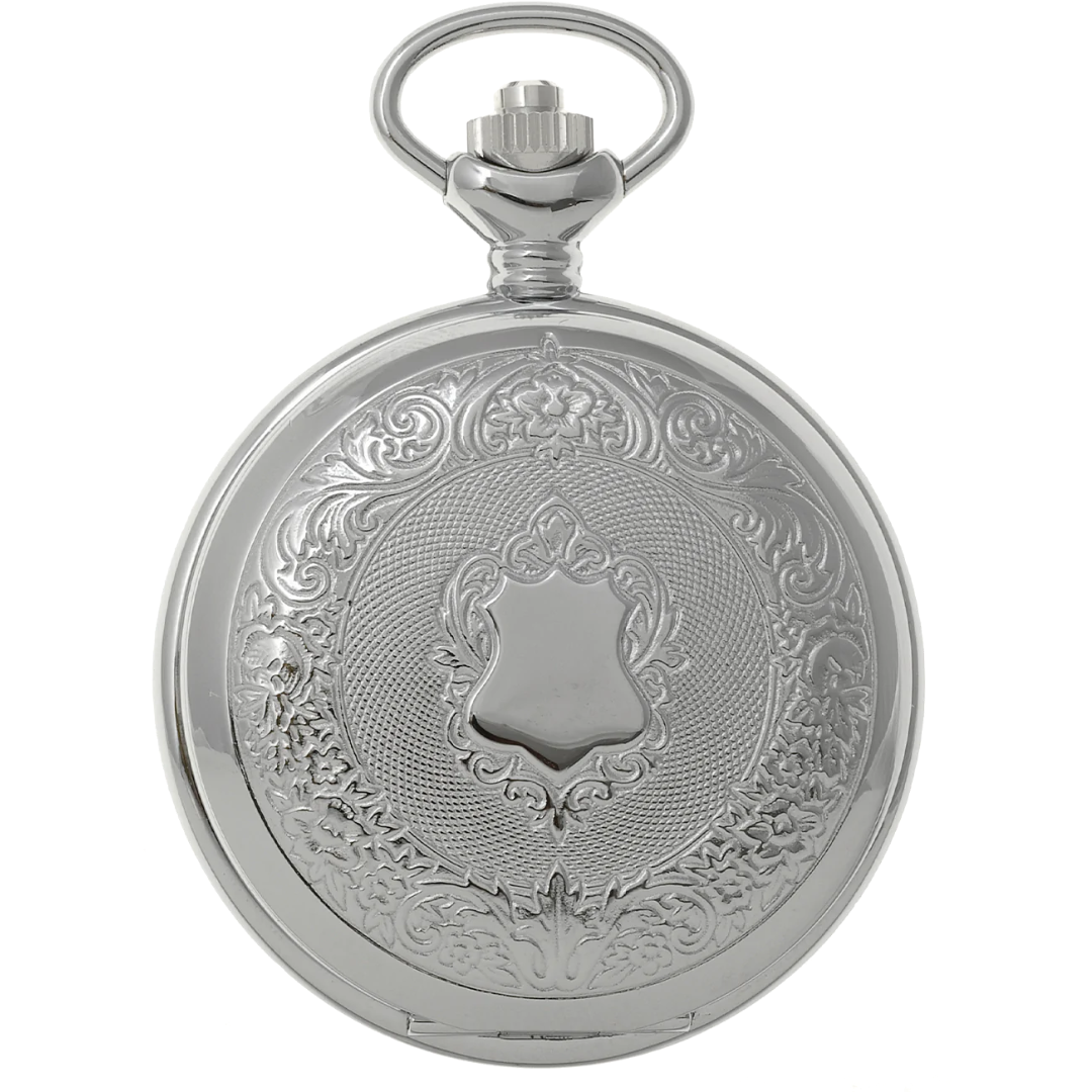 Gents Rhodium Plated Pocket Watch