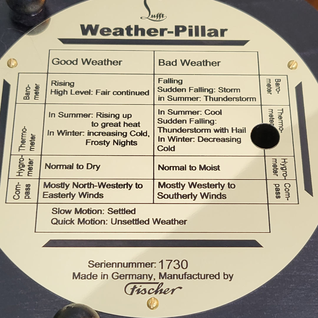 Yesteryear Limited Edition Chrome Weather Pillar – Exclusive Weather Instrument